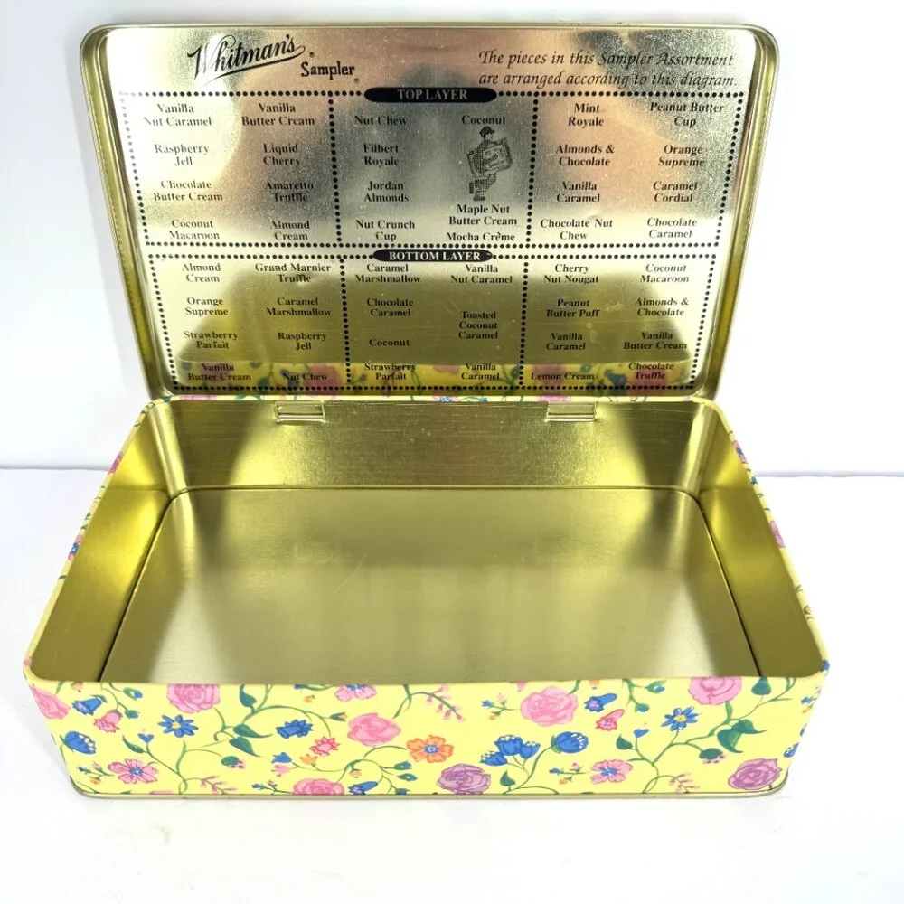 Vintage 1992 Whitman's 150th Anniversary Floral Hinged Candy Tin Limited Edition
